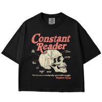 Constant Reader Skull Women’s Box Tee