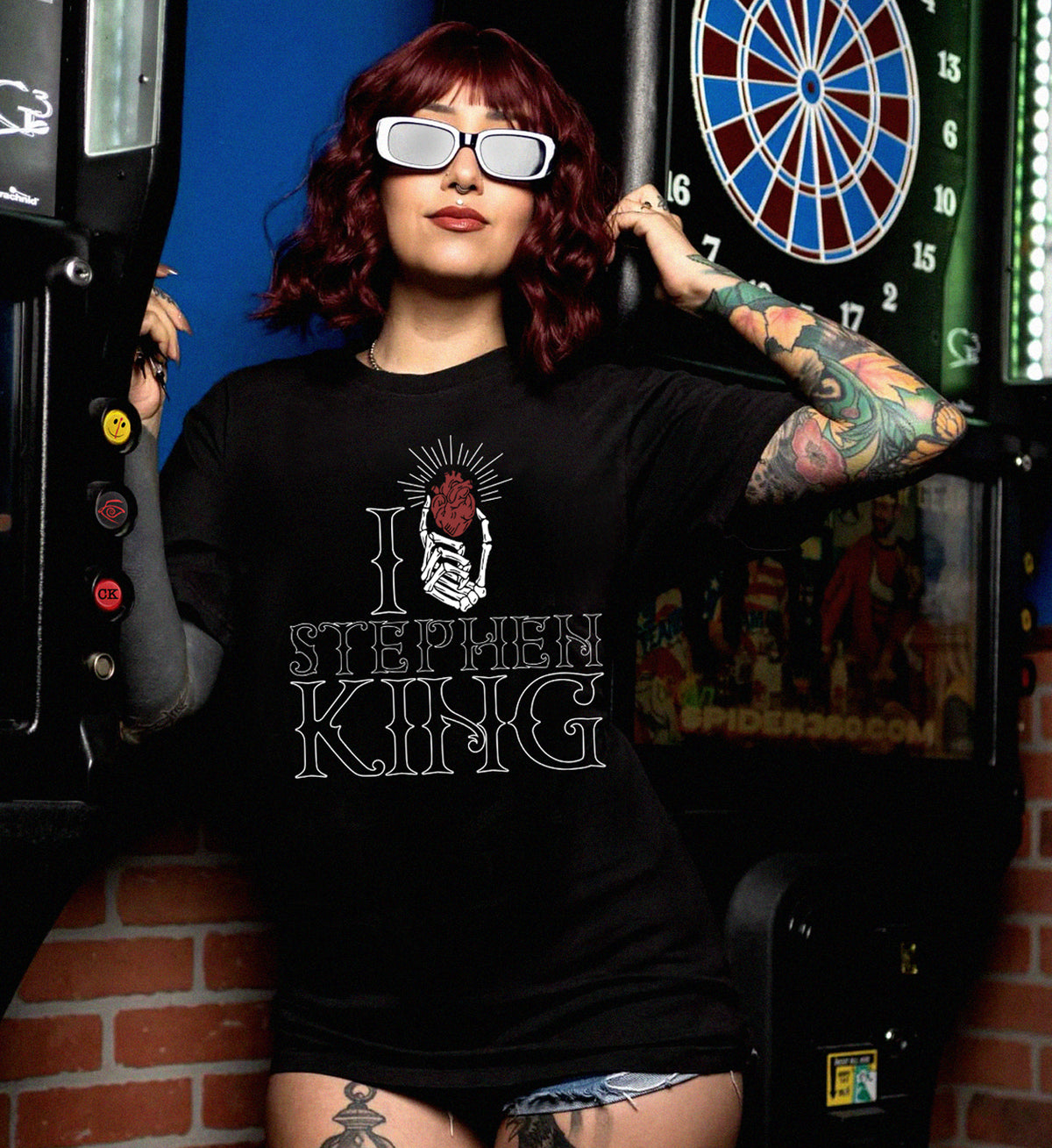 I Heart Stephen King Garment Dyed Tee
