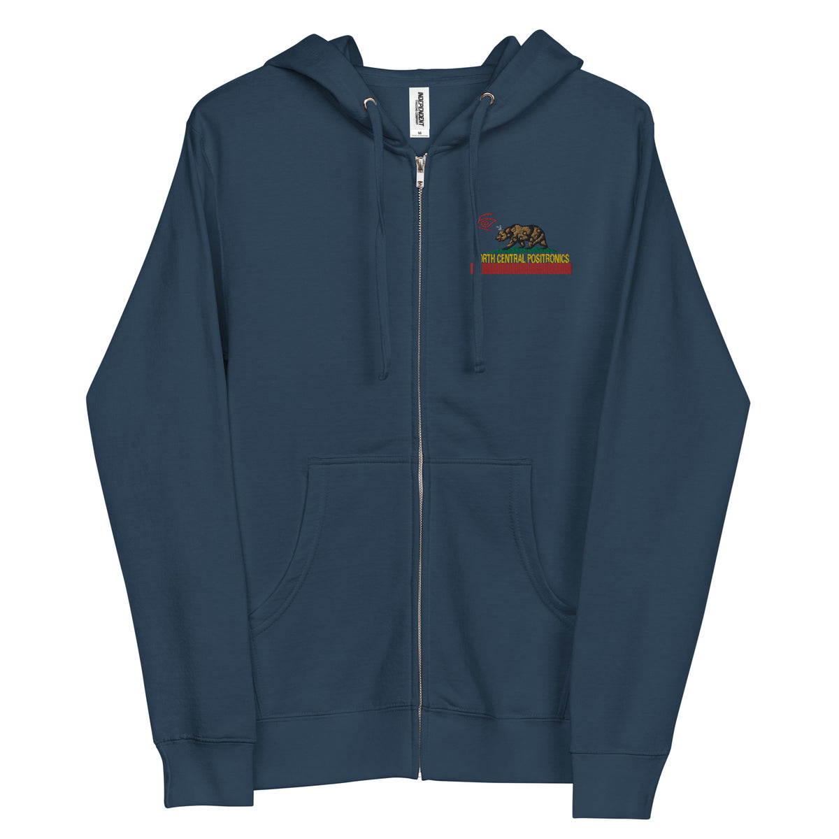Kalifornia Shardik Embroidered zip hoodie